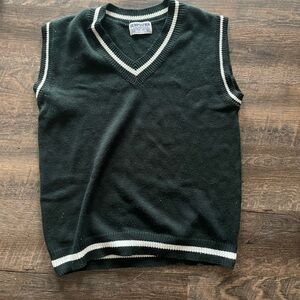 Temptations Men's Dark Sweater Vest with White Trim